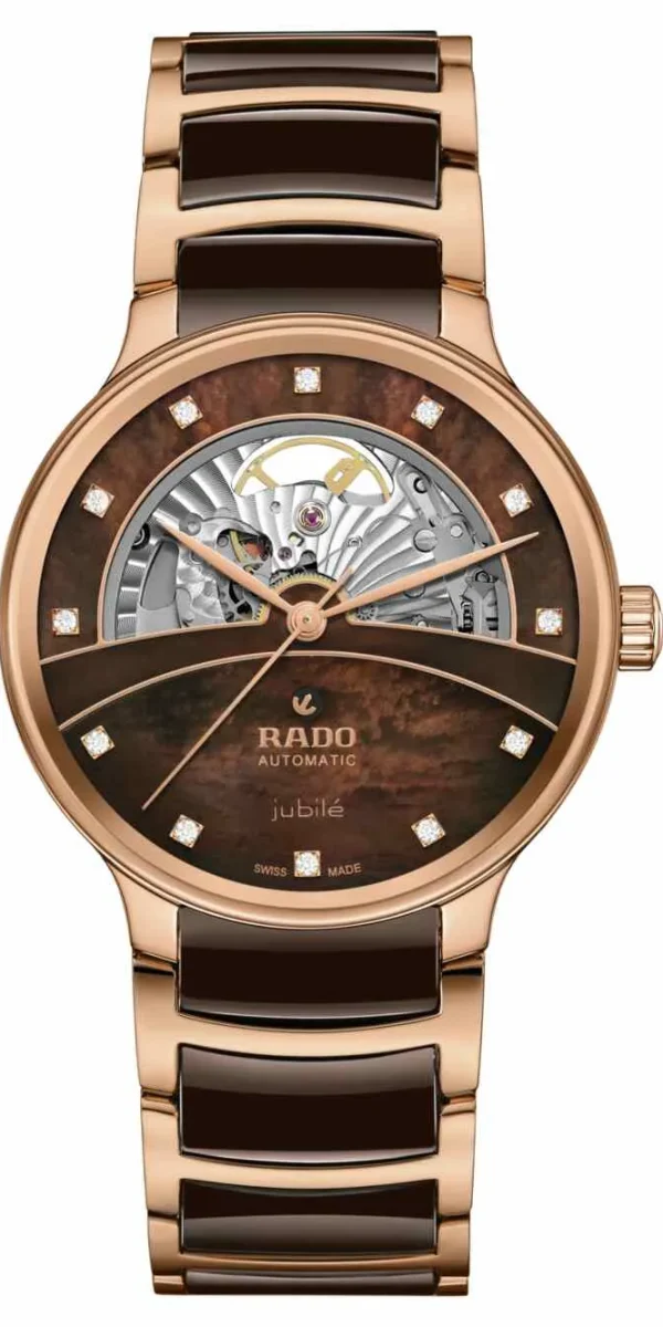 ساعت مچی مردانه رادو سنتریکس اتوماتیک با صفحه نمایش اسکلتون و الماس Men's Centrix Automatic Diamonds Open Heart R30028902