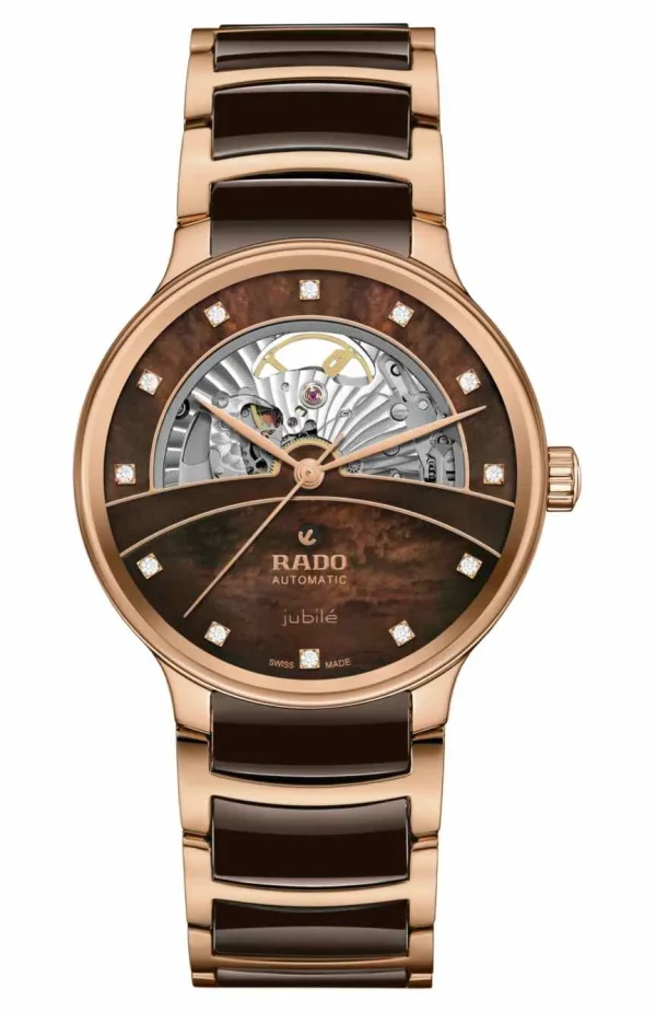 ساعت مچی مردانه رادو سنتریکس اتوماتیک با صفحه نمایش اسکلتون و الماس Men's Centrix Automatic Diamonds Open Heart R30028902